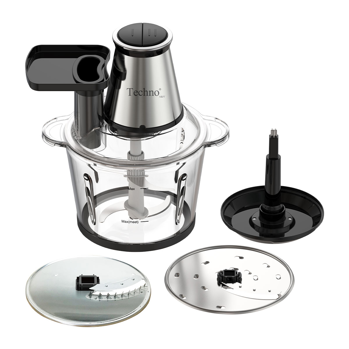 خردکن تکنو مدل Te-220 | خردکن 4 کاره 3 لیتری 500 وات