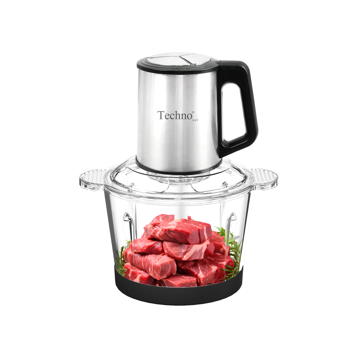 خردکن تکنو مدل Te-214 | ۵۰۰ وات، سه سرعته، ظرف شیشه‌ای